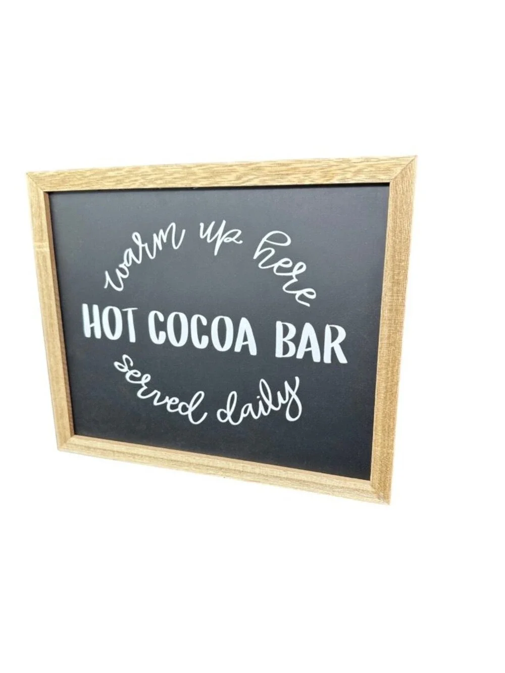 Hot Cocoa Bar Wall Sign Farmhouse Kitchen Decor Chalkboard Winter Wall Art